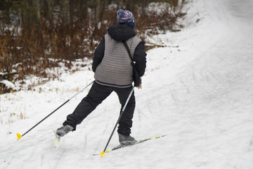 skier on mountain slope