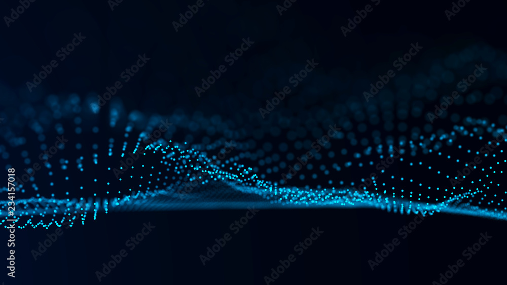 Poster Network connection structure. Abstract technology background. Science background. Big data digital background. 3d rendering.