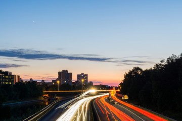 Light trails on german Autobahn