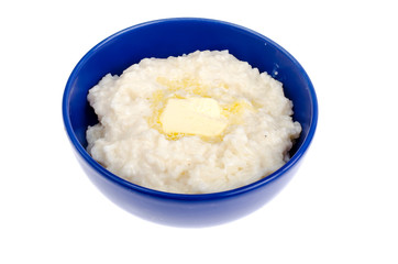 Rice porridge with butter and sugar