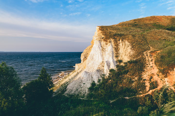 Landscape of a cliff next to the river