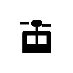Obraz premium Cable car icon vector isolated on background. Trendy sweet symbol. Pixel perfect. illustration EPS 10.