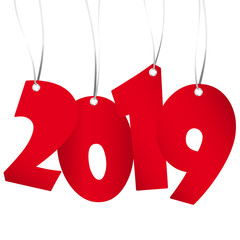 hanging new year 2019 numbers
