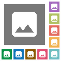 Single image square flat icons