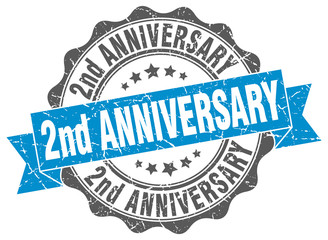 Obraz premium 2nd anniversary stamp. sign. seal