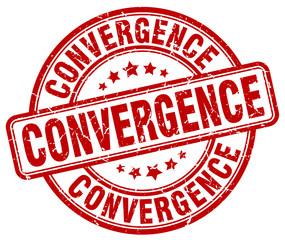 convergence red grunge stamp