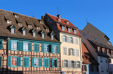 Half-timbered houses in old town Strasbourg - Alsace - France
