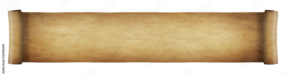 Canvas Prints aged paper scroll - long