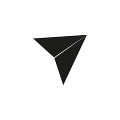Send symbol, paper airplane icon vector white background.