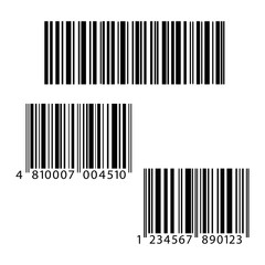 Set of bar code icons. Vector illustration