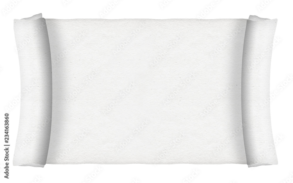 Wall mural old white paper scroll