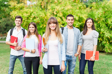 Group of smiling students