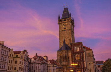 Prague city early in the morning