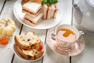 Afternoon tea hotel party coffee champagne 