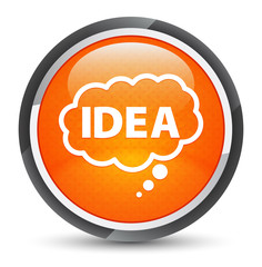 Idea bubble icon galaxy orange round button