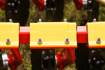 Detailed closeup of screw and bolts