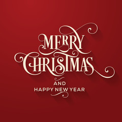 Merry Christmas and Happy New Year Card. Background. Xmas banner.