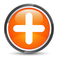 Obraz premium Plus icon galaxy orange round button