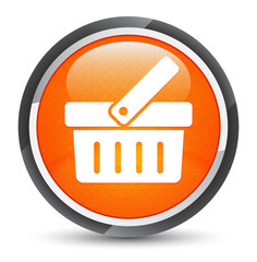 Shopping cart icon galaxy orange round button