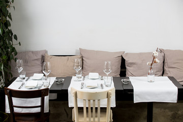 Empty restaurant interior. Modern design.