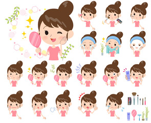 Bun hair mom sportswear_beauty