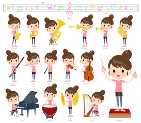 Bun hair mom sportswear_classic music