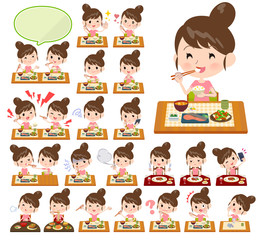 Bun hair mom sportswear_Meal