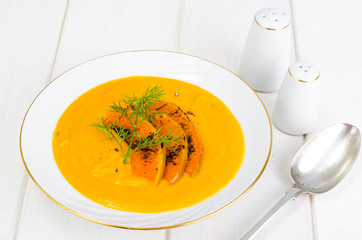 Creamy pumpkin cream soup