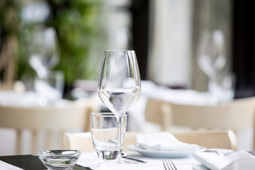 Empty restaurant interior. Modern design.