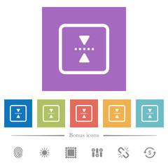 mirror object around horizontal axis flat white icons in square backgrounds