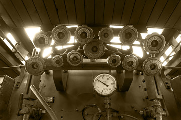 Steam locomotive interior