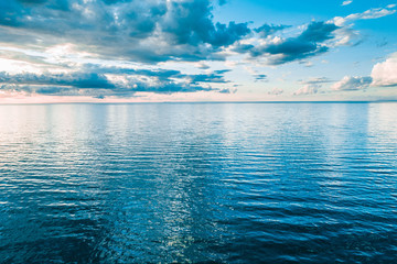 Minimalist seascape at sunset