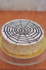 White chocolate mosaic cake