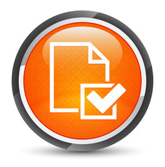 Checklist icon galaxy orange round button
