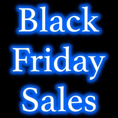 neon sign illustration for Black Friday Sale