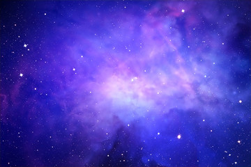 Fototapeta na wymiar Colorful abstract space nebula background.