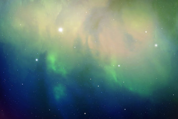 Colorful abstract space nebula background.