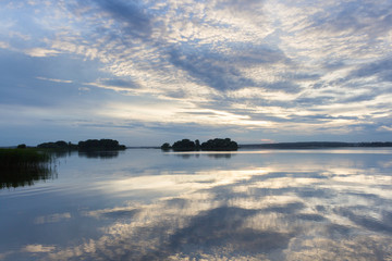 Dramatic sky over the lake