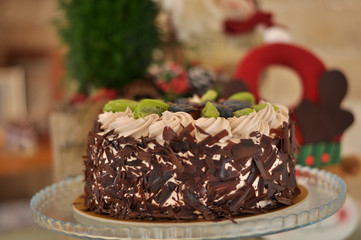 Fruity chocolate cake