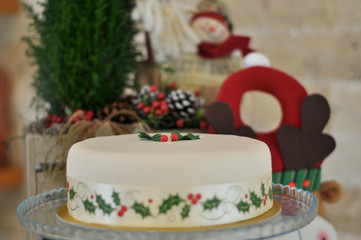 Obraz na płótnie Canvas Marzipan Christmas Cake