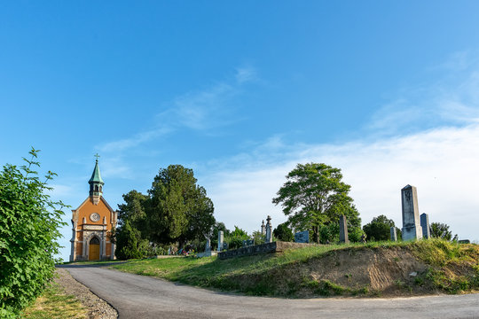 Sremski Karlovci, Serbia - May 2, 2018: Local cemetery in Sremski Karlovci, Serbia.