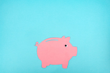 Cut out pink piggy bank