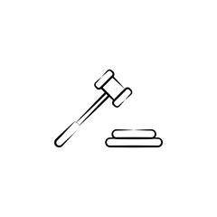 business, hammer, insurance hand drawn icon. Outline symbol design from business set