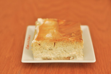 Delicious sliced cakes