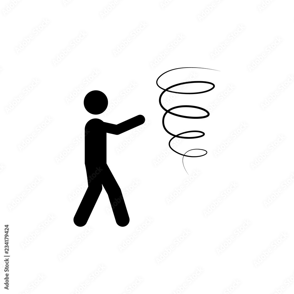 Poster wind, super power icon. element of super power icon for mobile concept and web apps. pictogram wind,