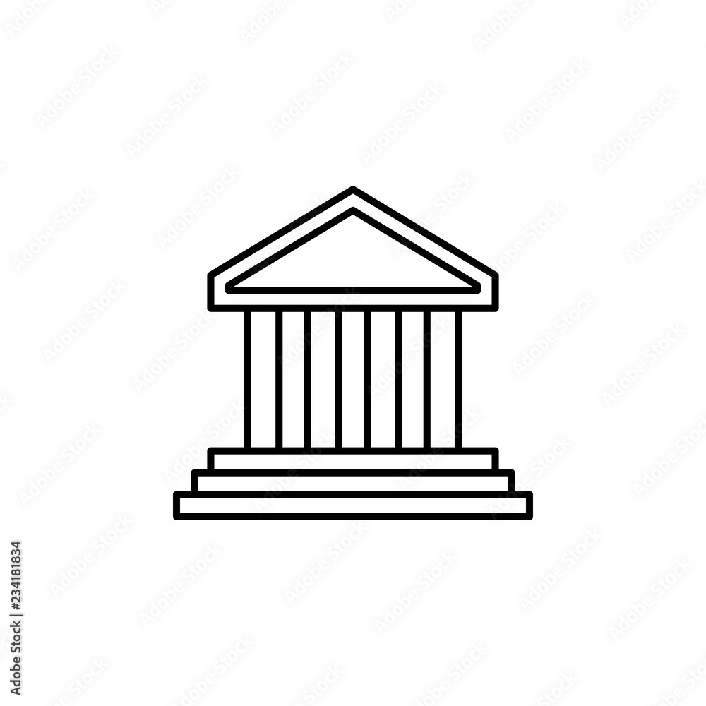 Poster museum sign icon. element of navigation sign icon. thin line icon for website design and development