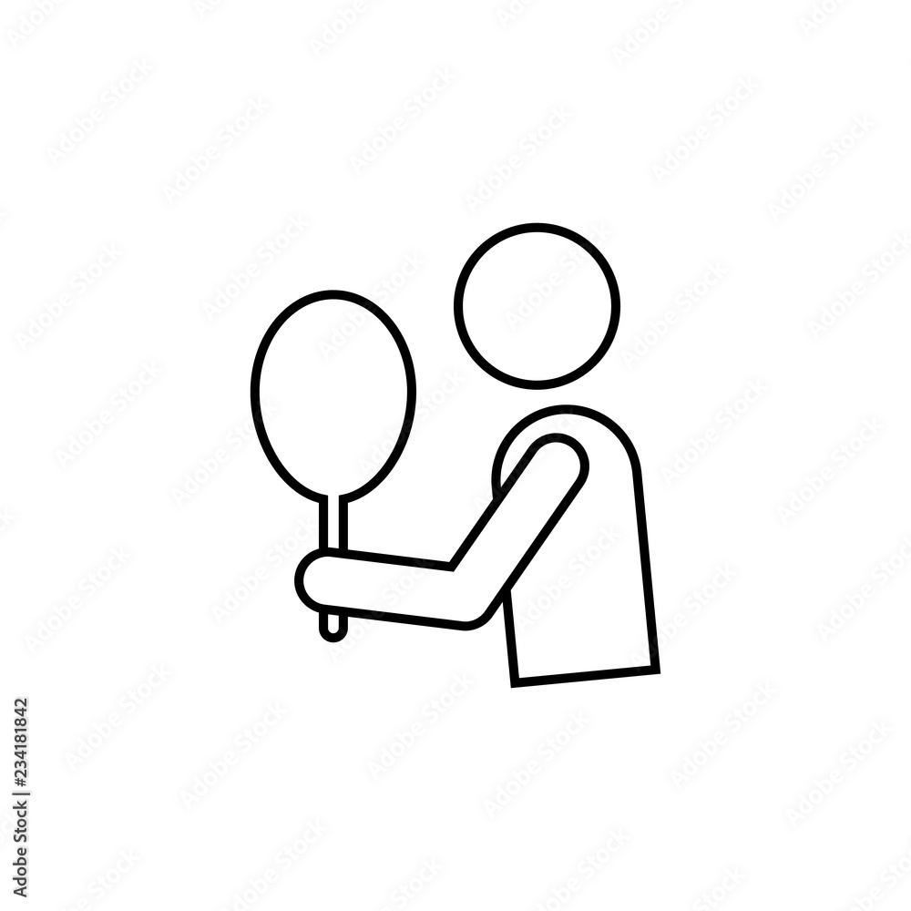 Poster stadium sign icon. element of navigation sign icon. thin line icon for website design and developmen