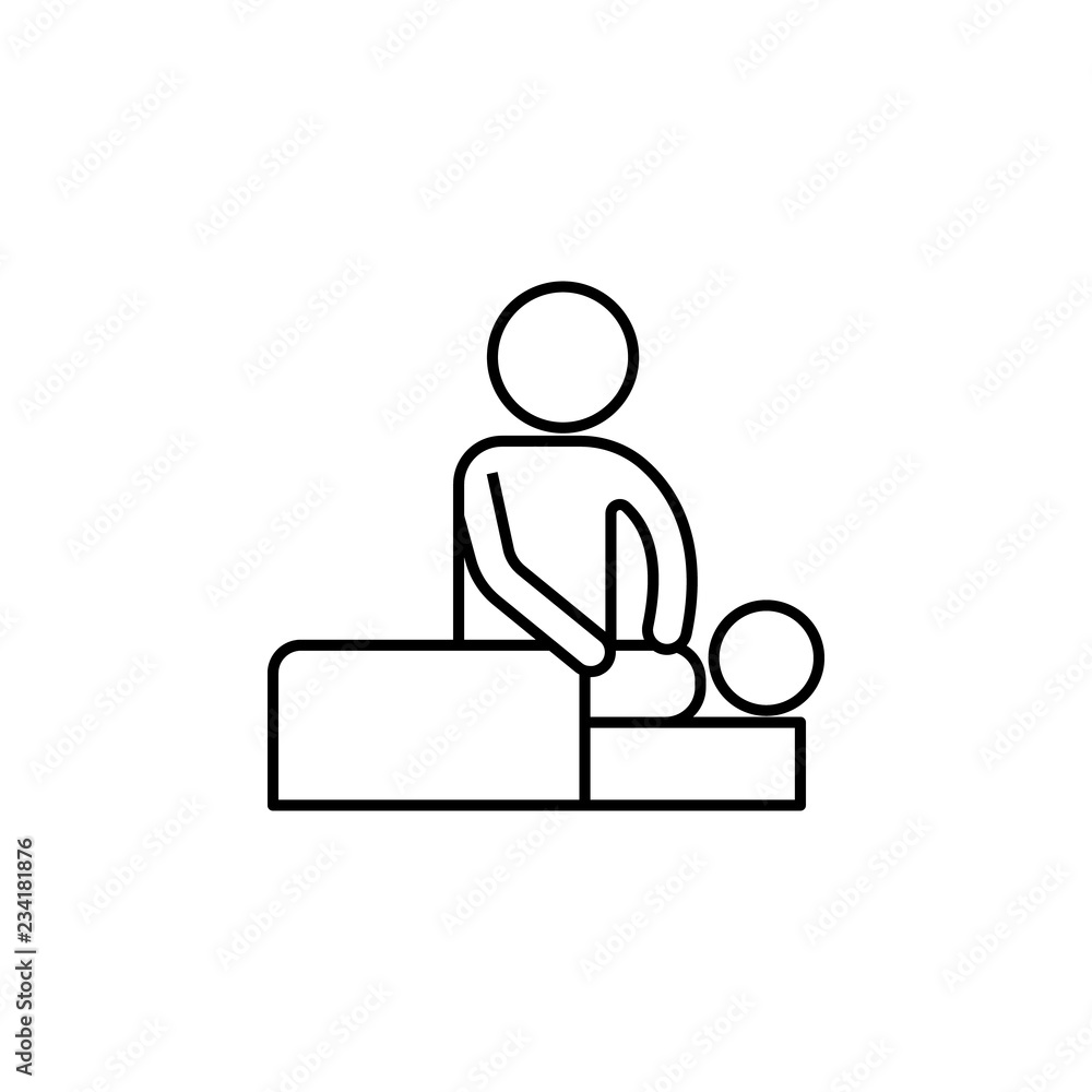 Poster spa sign icon. element of navigation sign icon. thin line icon for website design and development, a