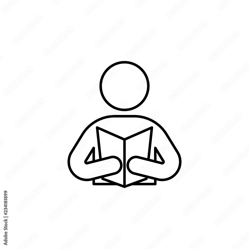 Poster library sign icon. element of navigation sign icon. thin line icon for website design and developmen