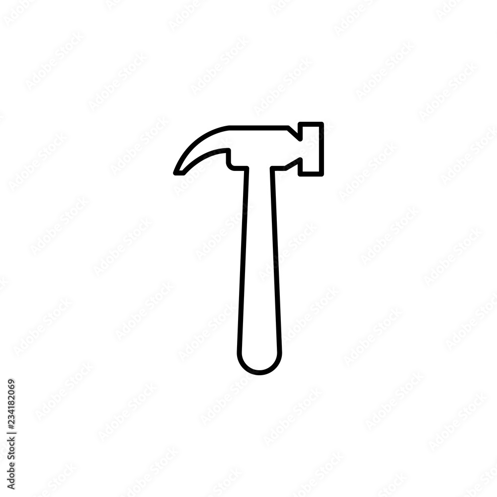 Poster hardware store sign icon. element of navigation sign icon. thin line icon for website design and dev